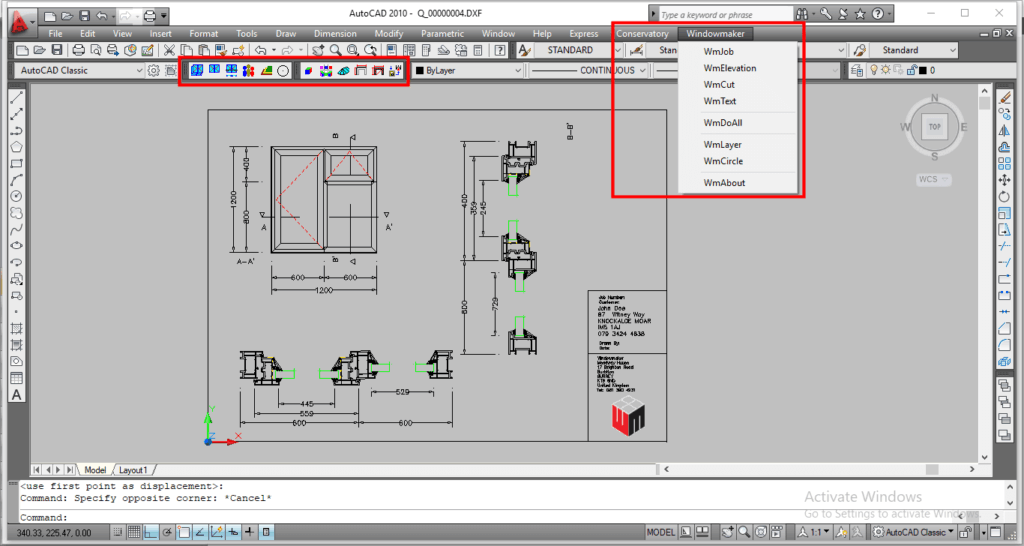 CAD Link I & II - Windowmaker Software