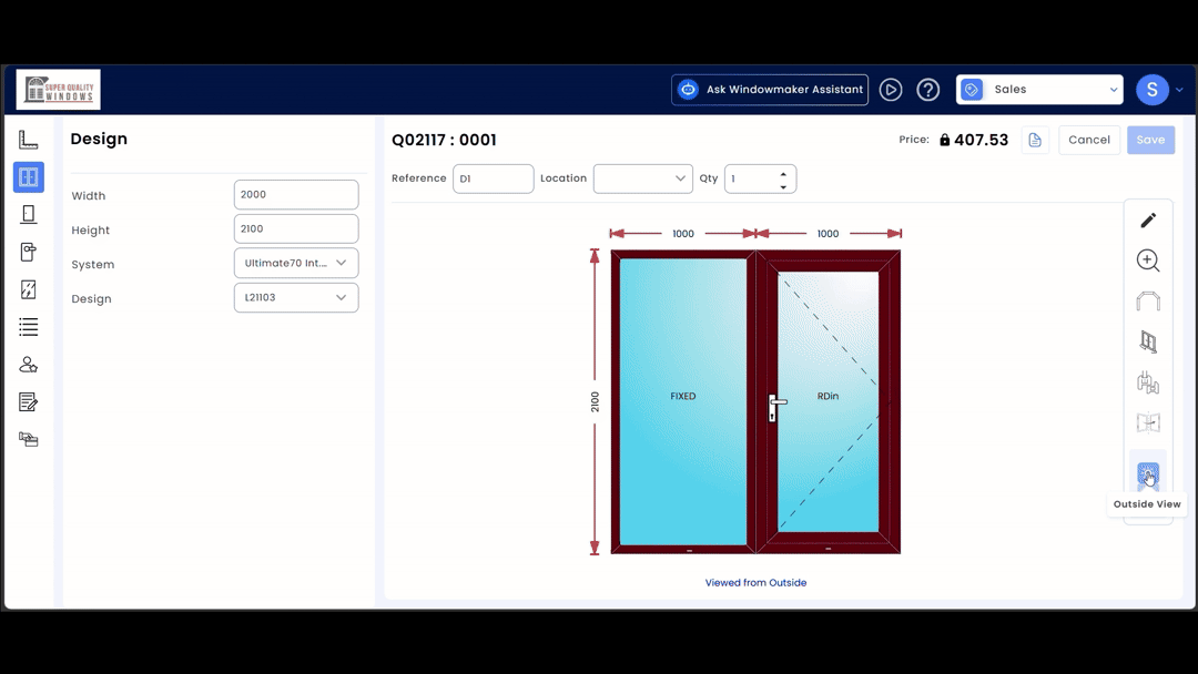 3D window visualisation in Windowmaker Web browser interface